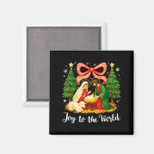 Christmas Christian Joy To The World Coquette Jesu Magnet (Vorderseite/Rückseite)