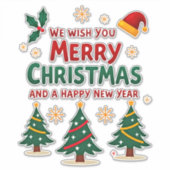 Christmas Christmas Christmas Christmas Christmas Aufkleber (Vorderseite)