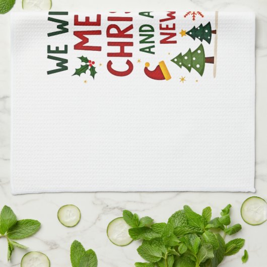 Christmas Christmas Christmas Christmas Christmas Geschirrtuch (Gefaltet)