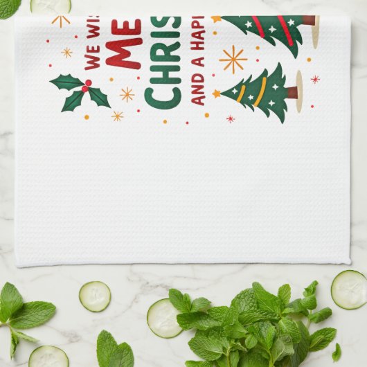 Christmas Christmas Christmas Christmas Christmas Geschirrtuch (Gefaltet)