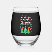Christmas Christmas Christmas Christmas Christmas Weinglas Ohne Stiel (Vorderseite)
