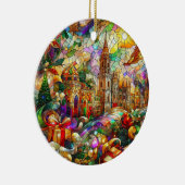 CHRISTMAS CITYSCAPE ~ Keramik Ornament ~ Hell ~ (Rechts)