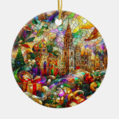 CHRISTMAS CITYSCAPE ~ Keramik Ornament ~ Hell ~ (Vorne)