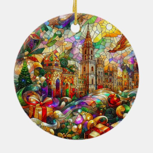 CHRISTMAS CITYSCAPE ~ Keramik Ornament ~ Hell ~ (Hinten)