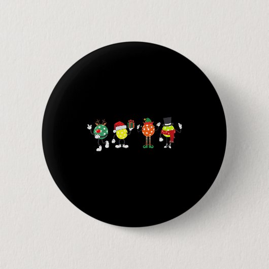 Christmas Ckleball Player Xmas Santa Reindeer Elf Button (Vorderseite)