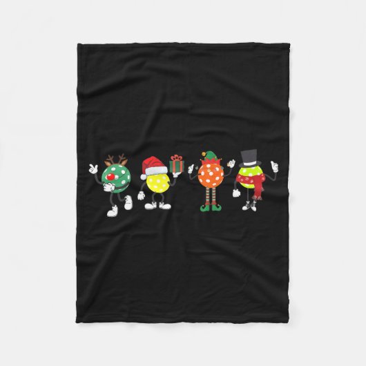 Christmas Ckleball Player Xmas Santa Reindeer Elf Fleecedecke (Vorderseite)