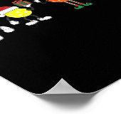 Christmas Ckleball Player Xmas Santa Reindeer Elf Poster (Ecke)