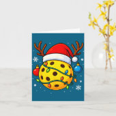 Christmas Ckleball Santa Hat Lights Srts Xmas Paja Karte (Gelbe Blume)