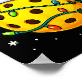 Christmas Ckleball Santa Hat Lights Srts Xmas Paja Poster (Ecke)