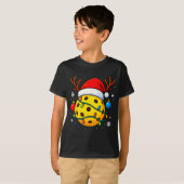 Christmas Ckleball Santa Hat Lights Srts Xmas Paja T-Shirt (Vorne ganz)