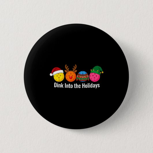 Christmas Ckleball Santa Reindeer Elf Ugly Xmas Sw Button (Vorderseite)