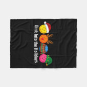 Christmas Ckleball Santa Reindeer Elf Ugly Xmas Sw Fleecedecke (Vorderseite (Horizontal))