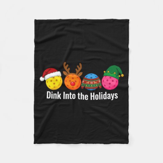 Christmas Ckleball Santa Reindeer Elf Ugly Xmas Sw Fleecedecke (Vorderseite)