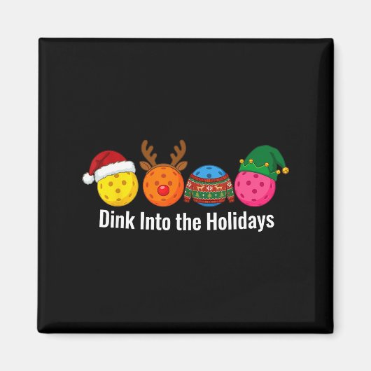 Christmas Ckleball Santa Reindeer Elf Ugly Xmas Sw Magnet (Vorne)