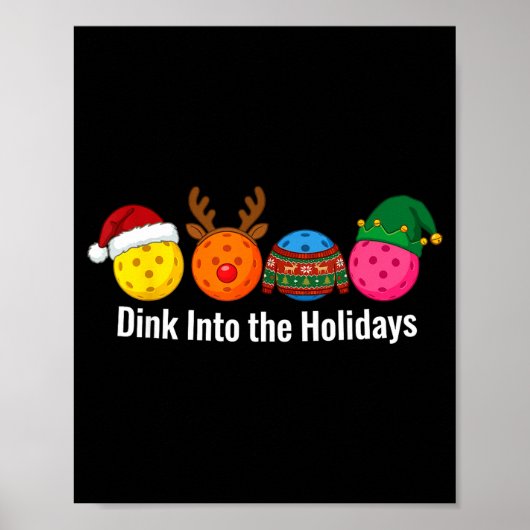 Christmas Ckleball Santa Reindeer Elf Ugly Xmas Sw Poster (Vorne)