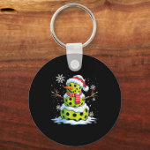 Christmas Ckleball Snowman Christmas Women Men Kid Schlüsselanhänger (Vorderseite)