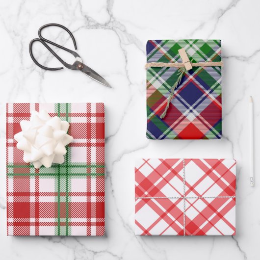 Christmas classic holiday simple geschenkpapier set (Vorderseite)