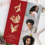 Christmas Classic Red Leafy Bold JOY Collage Foto Folien Feiertagskarte<br><div class="desc">💌 Teilen Sie die Liebe und verbreiten Sie Feiertag fröhlich mit meiner durchdachten Grußkarte. Diese Karte ist eine Leinwand für Ihre Urlaubswünsche an Freunde, Familie und Unis. Ich habe die faszinierenden Designs geschmückt und das hat meine gesamte Ferienkollektion bestimmt. Ich hoffe, dass Sie die Karten und Sammlung so viel wie...</div>