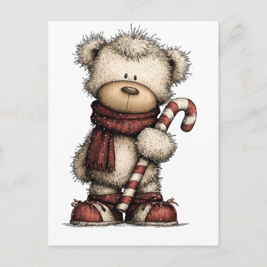 Christmas Clipart Collection | Teddy Bear Postkarte (Vorderseite)