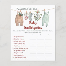 Christmas Clothes A Merry Little Baby Scattergorie