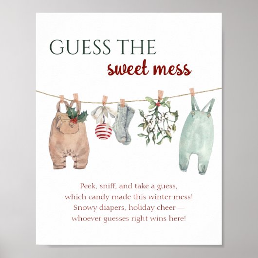 Christmas Clothes Guess the Sweet Mess Poster (Vorne)