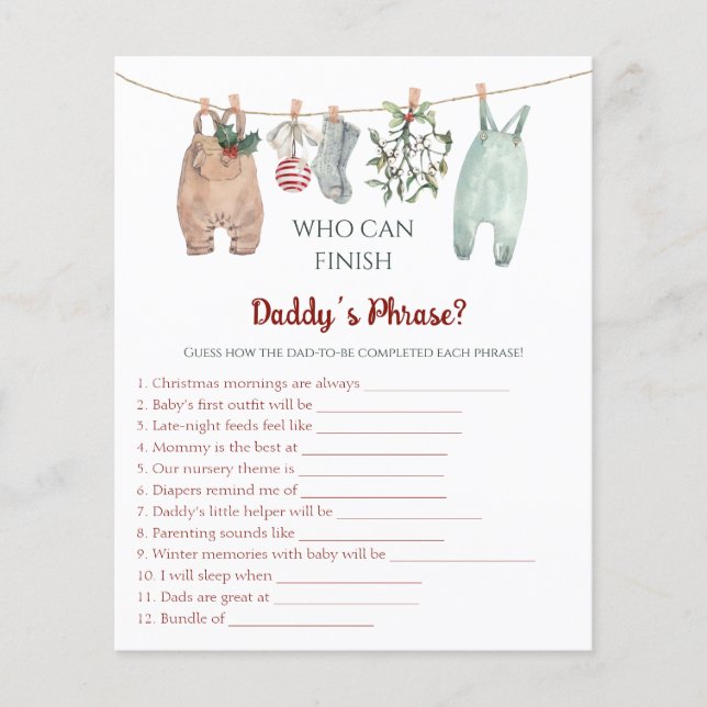 Christmas Clothes Who Can Finish Daddy 's Phrase (Vorderseite)