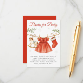 Christmas Clothesline Baby Shower Books for Baby Begleitkarte