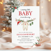 Christmas Clothesline Merry Little Baby Shower Einladung
