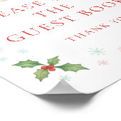 Christmas Clothesline Sign Guest Book Baby Shower Poster (Ecke)