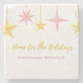 Christmas Coaster with Holiday Motifs Steinuntersetzer (Vorderseite)