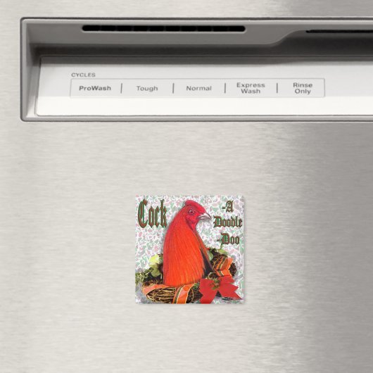 Christmas Cockadoodledoo Magnet (In Situ (Geschirrspüler))