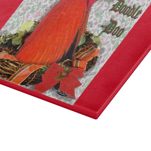 Christmas Cockadoodledoo Schneidebrett (Ecke)