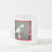 Christmas Cockatiel Frosty Tasse (Vorderseite Links)