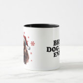 Christmas Cocker Spanel Dog Personalisiert Tasse (Zentrum)