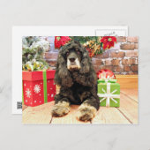 Christmas - Cocker Spaniel - Marley Feiertagspostkarte (Vorne/Hinten)