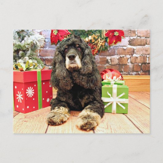 Christmas - Cocker Spaniel - Marley Feiertagspostkarte (Vorderseite)