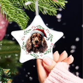 Christmas Cocker Spaniel Personalisiert Keramik Ornament