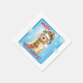 Christmas Cocker Spaniel Serviette (Ecke)