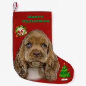 Christmas Cocker spaniel Strumpf Kleiner Weihnachtsstrumpf (Vorderseite)
