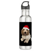 Christmas Cocker Spaniel (White) Essential T-Shirt Edelstahlflasche (Vorderseite)