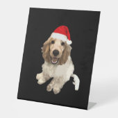 Christmas Cocker Spaniel (White) Essential T-Shirt Sockelschild (Vorderseite)