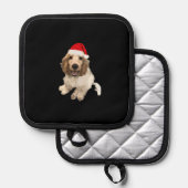 Christmas Cocker Spaniel (White) Essential T-Shirt Topflappen (Vorderseite/Rückseite)