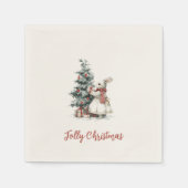 Christmas Cocktail Napkin | Festive Tableware Set Serviette (Vorderseite)