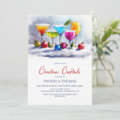 Christmas Cocktail Party Einladung (Stehend Vorderseite)