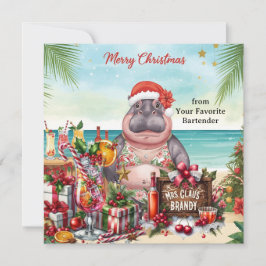 Christmas Cocktail Party Greeting Card Feiertagskarte