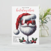 Christmas Cocktail Party Invitation Einladung (Stehend Vorderseite)