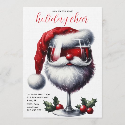 Christmas Cocktail Party Invitation Einladung (Vorderseite)