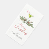 Christmas Cocktail Party Martini Guest Towels Serviette (Ecke)