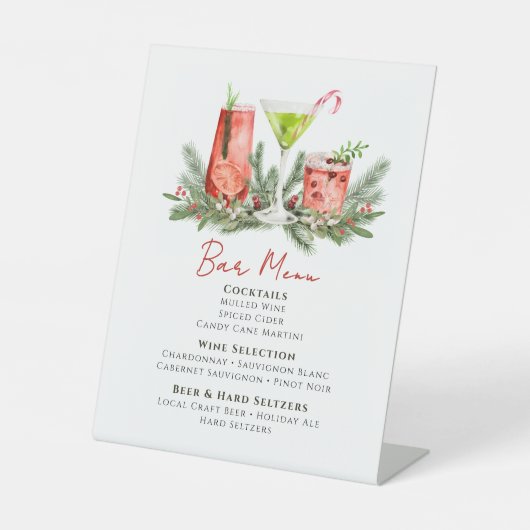 Christmas Cocktails Festive Drinks Holiday Bar Sockelschild (Vorderseite)