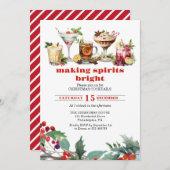 Christmas Cocktails Party Making spirits bright Einladung (Vorne/Hinten)